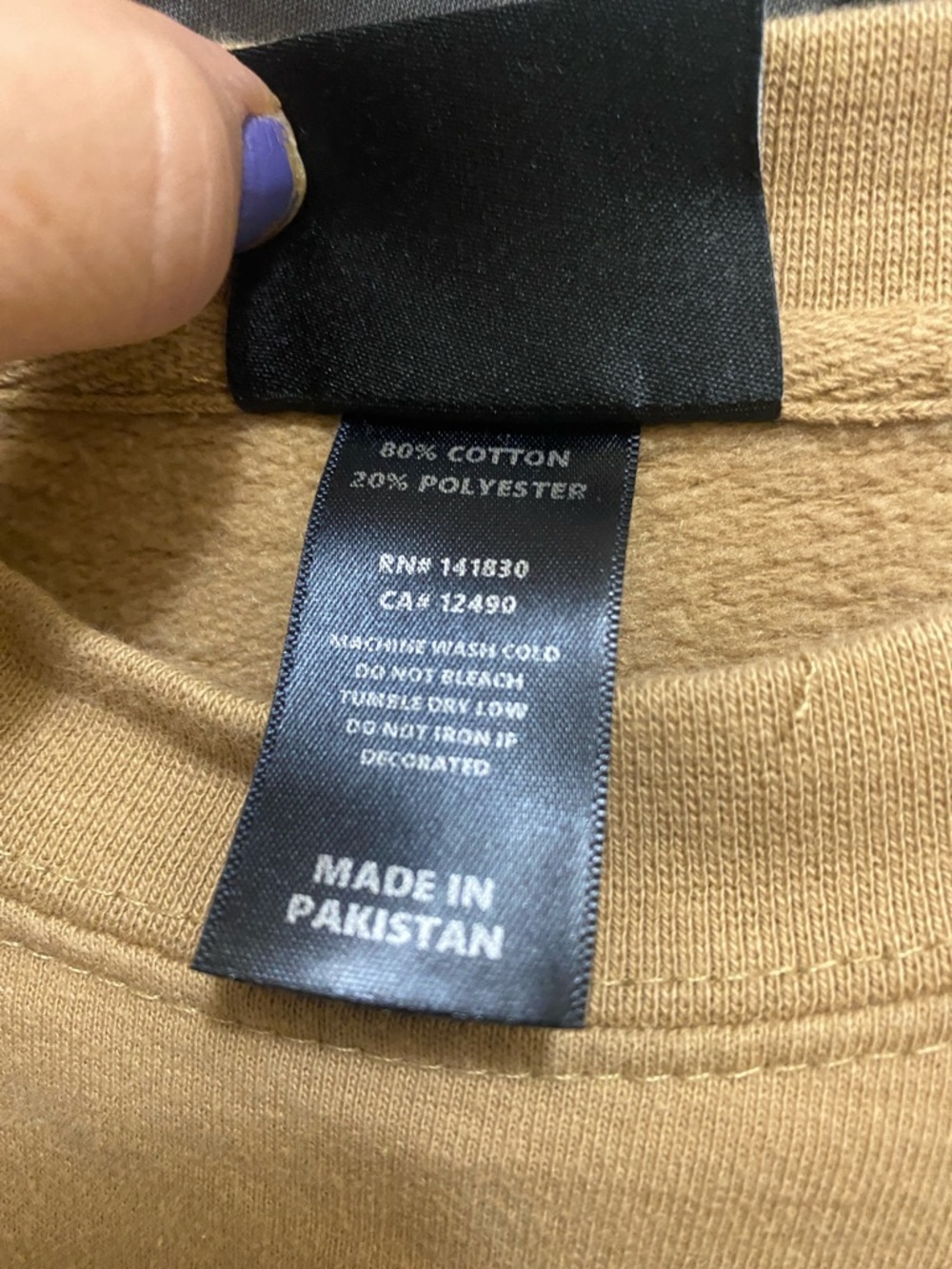 Obey Tan Crewneck Sweatshirt with Brown Puppy Graphic - Picture 5 of 6